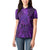 New Zealand Dream Catcher Women Polo Shirt Maori Koru Pattern Purple Version