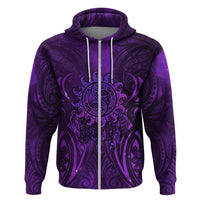New Zealand Dream Catcher Zip Hoodie Maori Koru Pattern Purple Version LT05 Zip Hoodie Purple - Polynesian Pride