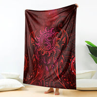 New Zealand Dream Catcher Blanket Maori Koru Pattern Red Version LT05 - Polynesian Pride