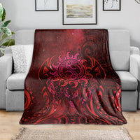 New Zealand Dream Catcher Blanket Maori Koru Pattern Red Version LT05 - Polynesian Pride