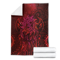 New Zealand Dream Catcher Blanket Maori Koru Pattern Red Version LT05 - Polynesian Pride