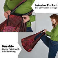 New Zealand Dream Catcher Grocery Bag Maori Koru Pattern Red Version LT05 - Polynesian Pride