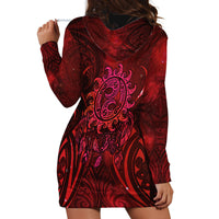 New Zealand Dream Catcher Hoodie Dress Maori Koru Pattern Red Version LT05 - Polynesian Pride