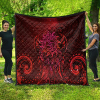 New Zealand Dream Catcher Quilt Maori Koru Pattern Red Version LT05 - Polynesian Pride