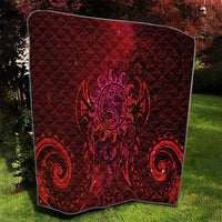 New Zealand Dream Catcher Quilt Maori Koru Pattern Red Version LT05 - Polynesian Pride