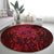 New Zealand Dream Catcher Round Carpet Maori Koru Pattern Red Version