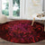 New Zealand Dream Catcher Round Carpet Maori Koru Pattern Red Version