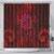 New Zealand Dream Catcher Shower Curtain Maori Koru Pattern Red Version