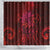 New Zealand Dream Catcher Shower Curtain Maori Koru Pattern Red Version