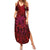 New Zealand Dream Catcher Summer Maxi Dress Maori Koru Pattern Red Version