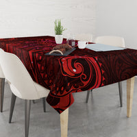 New Zealand Dream Catcher Tablecloth Maori Koru Pattern Red Version LT05 - Polynesian Pride