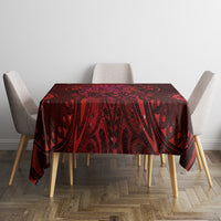 New Zealand Dream Catcher Tablecloth Maori Koru Pattern Red Version LT05 - Polynesian Pride
