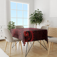 New Zealand Dream Catcher Tablecloth Maori Koru Pattern Red Version LT05 - Polynesian Pride