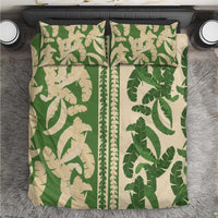 Hawaii Pua Kenikeni Lei Bedding Set With Lau Maia Green LT05 Green - Polynesian Pride