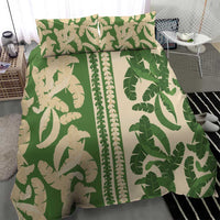 Hawaii Pua Kenikeni Lei Bedding Set With Lau Maia Green LT05 - Polynesian Pride