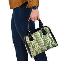 Hawaii Pua Kenikeni Lei Shoulder Handbag With Lau Maia Green LT05 - Polynesian Pride