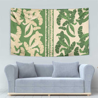 Hawaii Pua Kenikeni Lei Tapestry With Lau Maia Green LT05 - Polynesian Pride