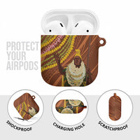 Hawaii King Kamehameha AirPods Case Hawaiian Kakau Pattern With Leis LT05 - Polynesian Pride