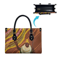 Hawaii King Kamehameha Leather Bag Hawaiian Kakau Pattern With Leis LT05 - Polynesian Pride