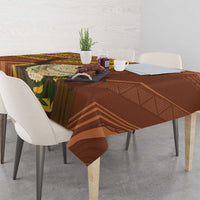 Hawaii King Kamehameha Tablecloth Hawaiian Kakau Pattern With Leis LT05 - Polynesian Pride
