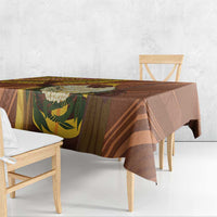 Hawaii King Kamehameha Tablecloth Hawaiian Kakau Pattern With Leis LT05 - Polynesian Pride