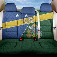 Solomon Islands Independence Day Back Car Seat Cover With Coat Of Arms LT05 One Size Green - Polynesian Pride