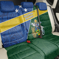 Solomon Islands Independence Day Back Car Seat Cover With Coat Of Arms LT05 - Polynesian Pride