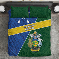 Solomon Islands Independence Day Bedding Set With Coat Of Arms LT05 Green - Polynesian Pride
