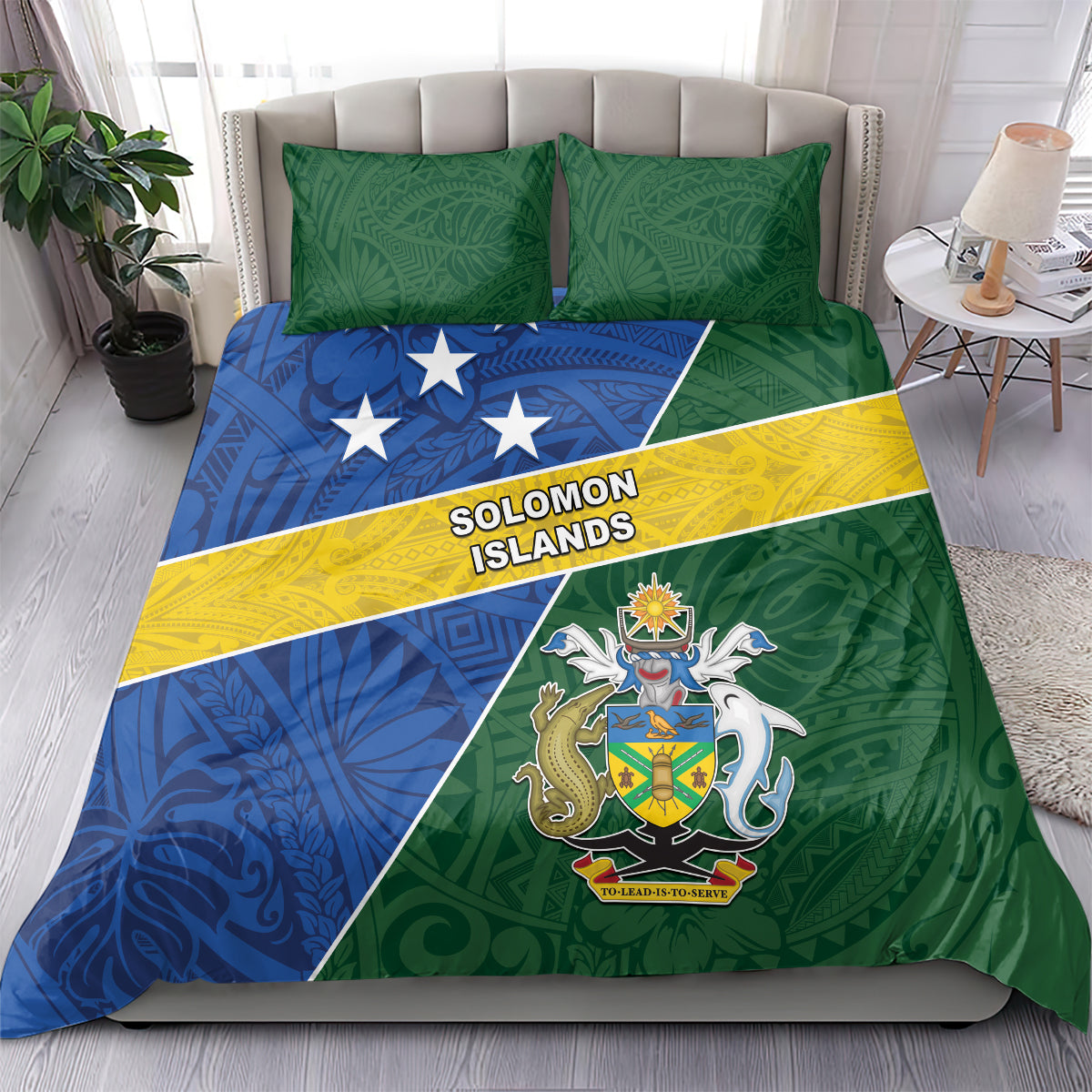 Solomon Islands Independence Day Bedding Set With Coat Of Arms LT05 - Polynesian Pride