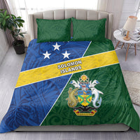 Solomon Islands Independence Day Bedding Set With Coat Of Arms LT05 - Polynesian Pride