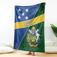 Solomon Islands Independence Day Blanket With Coat Of Arms LT05 - Polynesian Pride