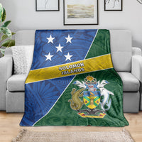 Solomon Islands Independence Day Blanket With Coat Of Arms LT05 - Polynesian Pride