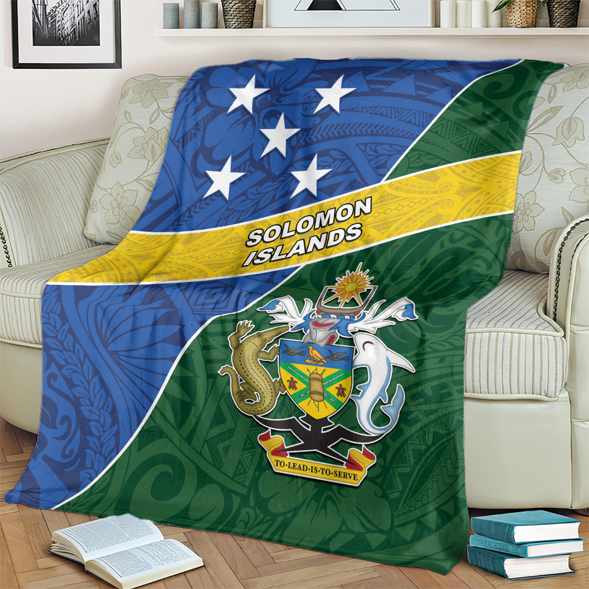 Solomon Islands Independence Day Blanket With Coat Of Arms LT05 - Polynesian Pride