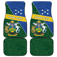 Personalized Solomon Islands Independence Day Car Mats With Coat Of Arms LT05 - Polynesian Pride