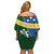 Personalised Solomon Islands Independence Day Family Matching Off Shoulder Short Dress and Hawaiian Shirt With Coat Of Arms