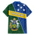 Personalised Solomon Islands Independence Day Hawaiian Shirt With Coat Of Arms