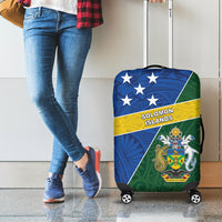 Solomon Islands Independence Day Luggage Cover With Coat Of Arms LT05 - Polynesian Pride