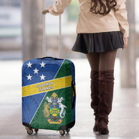 Solomon Islands Independence Day Luggage Cover With Coat Of Arms LT05 - Polynesian Pride