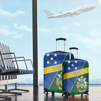 Solomon Islands Independence Day Luggage Cover With Coat Of Arms LT05 - Polynesian Pride