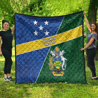 Solomon Islands Independence Day Quilt With Coat Of Arms LT05 - Polynesian Pride