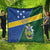 Solomon Islands Independence Day Quilt With Coat Of Arms