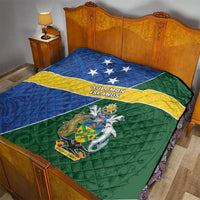 Solomon Islands Independence Day Quilt With Coat Of Arms LT05 - Polynesian Pride