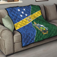 Solomon Islands Independence Day Quilt With Coat Of Arms LT05 - Polynesian Pride