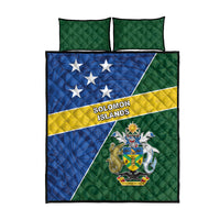 Solomon Islands Independence Day Quilt Bed Set With Coat Of Arms LT05 - Polynesian Pride