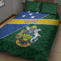 Solomon Islands Independence Day Quilt Bed Set With Coat Of Arms LT05 - Polynesian Pride