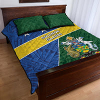 Solomon Islands Independence Day Quilt Bed Set With Coat Of Arms LT05 - Polynesian Pride