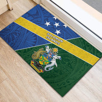 Solomon Islands Independence Day Rubber Doormat With Coat Of Arms LT05 - Polynesian Pride