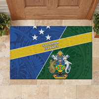 Solomon Islands Independence Day Rubber Doormat With Coat Of Arms LT05 - Polynesian Pride