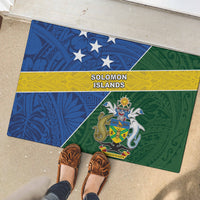 Solomon Islands Independence Day Rubber Doormat With Coat Of Arms LT05 - Polynesian Pride