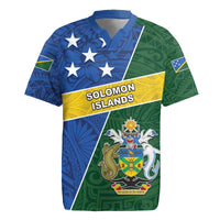 Personalised Solomon Islands Independence Day Rugby Jersey With Coat Of Arms LT05 Green - Polynesian Pride